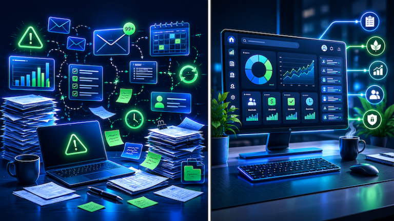 Digital image of before and after concept