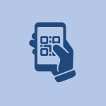Icon displaying qr code on a phone